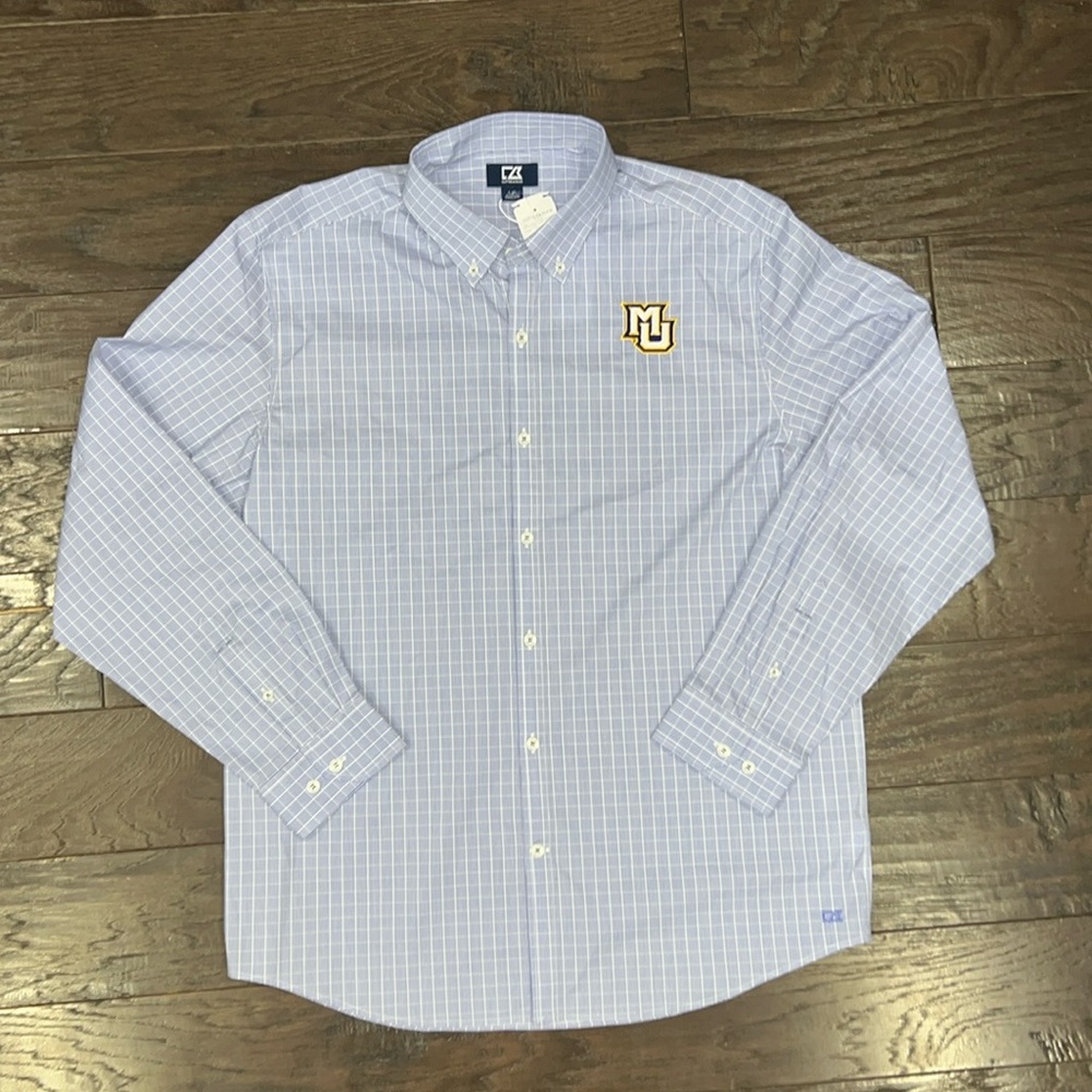 Cutter & Buck NCAA Marquette Golden Eagles Men’s Dress Shirt Size Large NWT